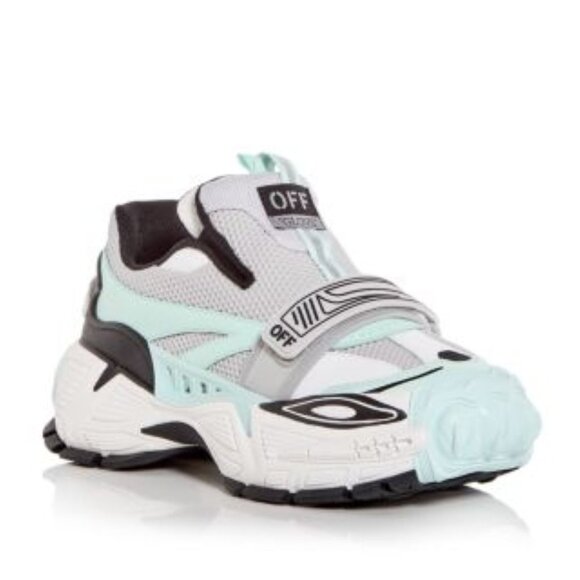 $850 MSRP- Off-White Glove Lace-Up Sneakers OMIA284S24LEA001- Size 45- RARE